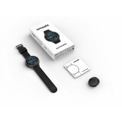 Amazfit sp170080-C01 スマートウォッチ Active Max AMOLEDディスプレイ搭載 スピーカー,マイク内蔵 Bluetooth通話対応 ブラックの画像
