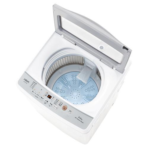 AQUA AQW-S5R(W) 全自動洗濯機 上開き 洗濯5kg ホワイト 一人暮らしの 