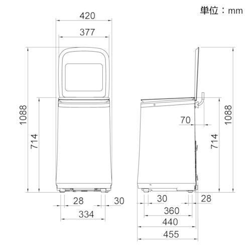 THANKO MHTWSHSWH タテ型温水／熱水洗濯機 ニオイウォッシュ 上開き