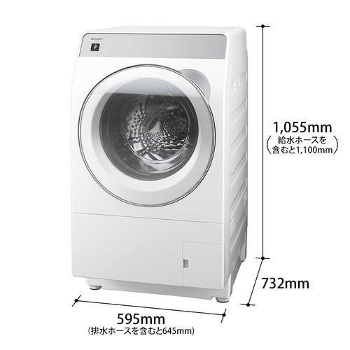 シャープ ドラム式洗濯乾燥機 ES-W113-SL 洗濯11kg 乾燥6.0kg シャープ SHARP ドラム式洗濯乾燥機 (左開き) 洗濯11.0kg 乾燥6.0kg