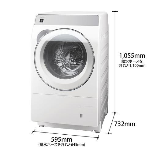 シャープ ドラム式洗濯機 右開き 洗濯11.0kg 乾燥6.0kg 幅64cm 自動お