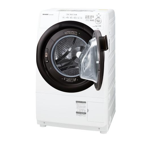 240⭐️2021年製美品★シャープ　ドラム式洗濯機　7KG 熱乾燥　一人暮らし シャープ ドラム式洗濯機 右開き 洗濯7.0kg 乾燥3.5kg 幅64cm 自動お