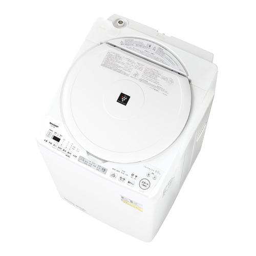 シャープ 縦型乾燥洗濯機 洗濯8kg 乾燥 4.5kg 穴なしサイクロン洗浄