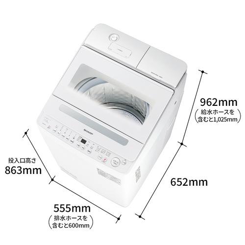 無料長期保証】シャープ 全自動洗濯機 洗濯10kg 簡易乾燥 液体洗剤自動