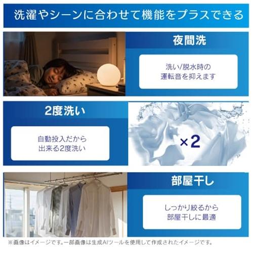 RORO ヤマダオリジナル 全自動洗濯機 洗濯：8.0kg 幅53cm スリム設計