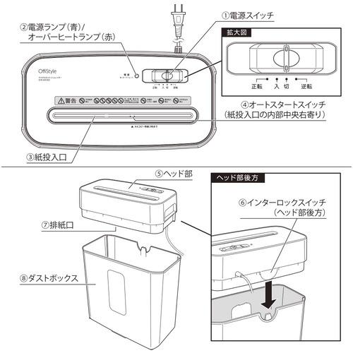 オーム電機 SHR-MX302 マイクロカットシュレッダー A4対応 ブラック