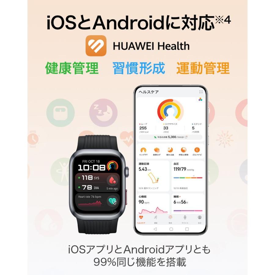 HUAWEI WATCH D2／ウェアラブル血圧計 Black D2／BLACK