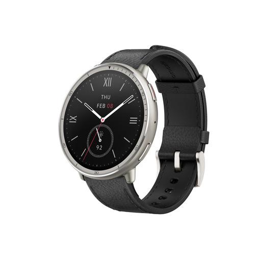 Amazfit sp170073-C225 Amazfit Active 2 Round ブラックレザープレミアムバージョン  ブラックの画像