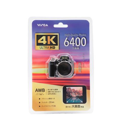 VISCA CMR002BK デジタルトイカメラ 4K動画・静止画6400万画素対応 大