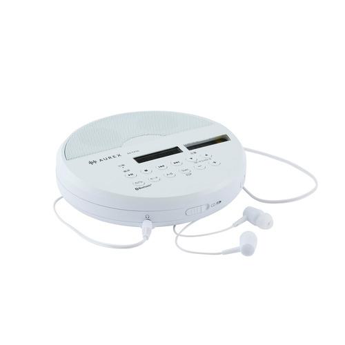 コンパクトCDプレイヤー　レトロ　Bluetooth スピーカー 東芝 AX-CP50(W) ポータブルCDプレイヤー ステレオスピーカー搭載