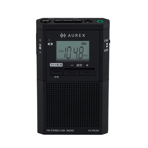 東芝 AX-PRU60(K) ポケットラジオ デカ文字表示液晶パネル搭載 USB充電
