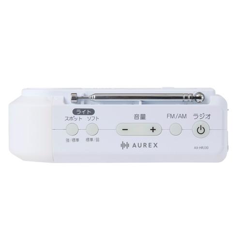 東芝 AX-HRJ30(W) 手回し充電ラジオ 蓄光ボタン採用 2WAY高輝度LED
