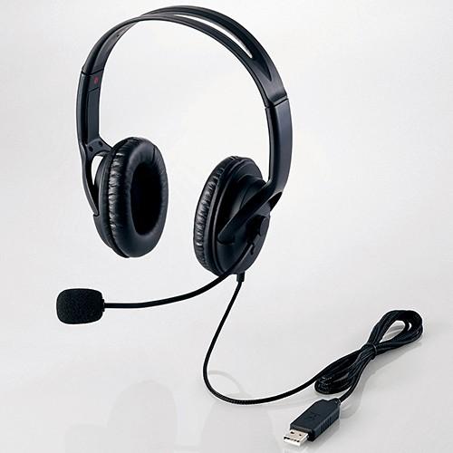 ヘッドセット エレコム HS-HP28UBK USBヘッドセット SALE 87%OFF 720円 お買い得品 ブラック2 両耳大型オーバーヘッドタイプ