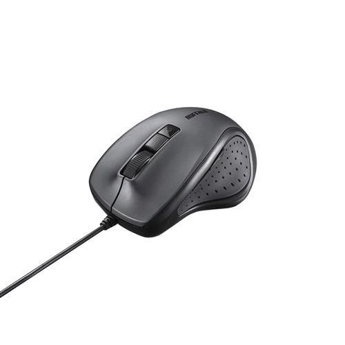 BUFFALO（バッファロー） マウス 有線 BSMBU300BK 有線BlueLED光学式