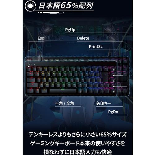 エレコム TK-VK300SBK ゲーミングキーボード USB-Aハブ・RGB LED搭載 V