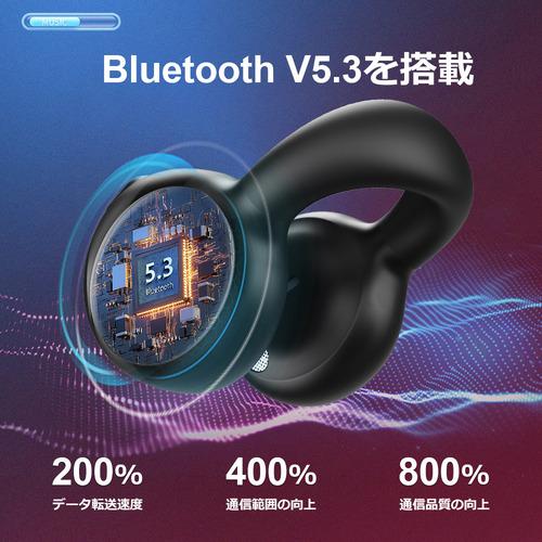 KING LUCKY i20 ブラック OPENEAR 完全ワイヤレスイヤホン 左右分離