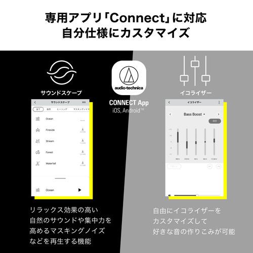 オーディオテクニカ ワイヤレス イヤホン ノイズキャンセリング IP55