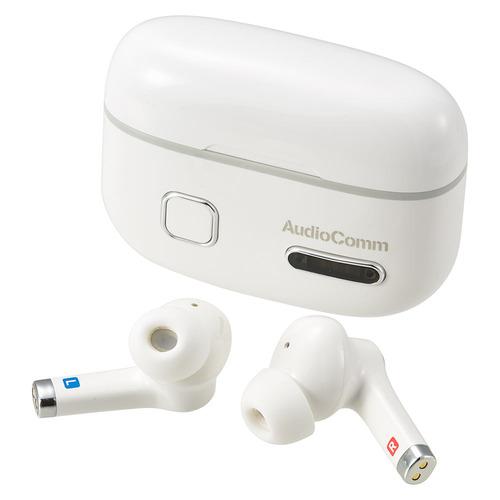 【美品】AudioComm HP-WH500N 完全ワイヤレス集音器 オーム電機 HP-WH500N 完全ワイヤレス集音器 ホワイト : ヤマダデンキ