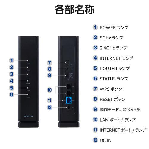 エレコム WRC-BE36QS-B Wi-Fi 7 2882+688Mbps 2.5Gルーター