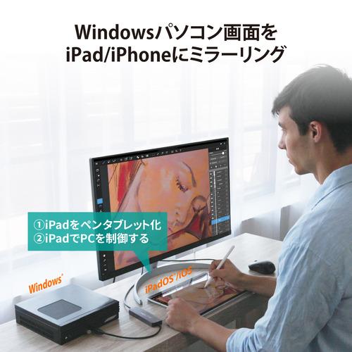 j5create JCH422 クロスリンクハブ iPad／iPhone × Windows同時使用