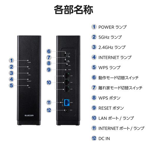 エレコム WRC-BE72XSD-B WiFi ルーター Wi-Fi 7 11be 10ギガ対応 10G