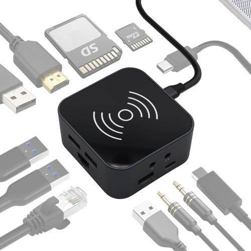 AXELTECH AXDST02BK 13 in 1ドッキングステーション USB Type-C,HDMI