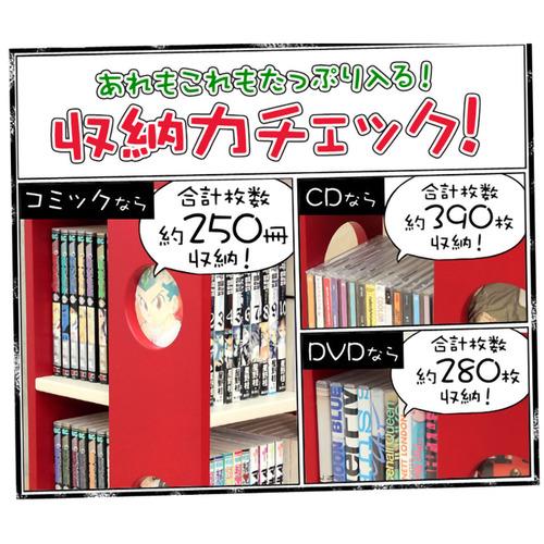 ホームテイスト SWK-7--DBR 回転式の本棚！回転コミックラック(7段