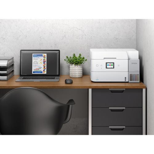 EPSON EW-M678FT エコタンク搭載モデル A4カラー複合機 コンパクトサイズ 無線LAN対応 ホワイトの画像