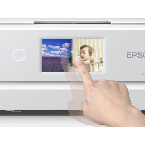 EPSON EP-988A3 A3カラーインクジェット複合機 L判〜A3対応 らくらくモード搭載 ホワイトの画像
