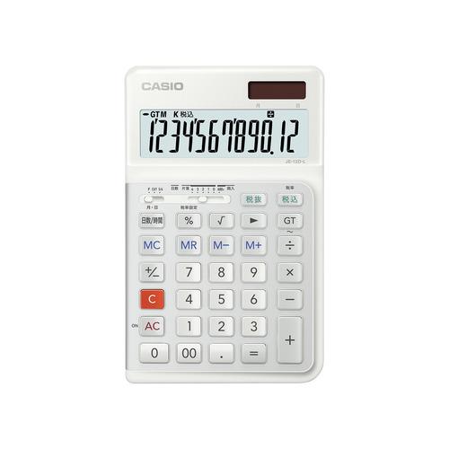 カシオ JE-12D-L-WE 人間工学電卓 ジャストタイプ 12桁 ホワイト JE12DLWE カシオ JE-12D-L-WE 人間工学電卓 ジャストタイプ 12桁 ホワイト