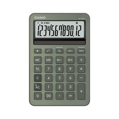 カシオ計算機 MS-M200-GN-N デザイン電卓 ミニジャスト型