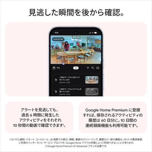 Google GA09973-JP セキュリティカメラ Nest Cam Indoor Snow