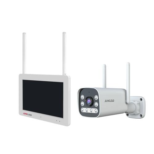 水鏡 JA-T6204-P293A-W6 ひかるカメラモニターセット 300万画素 防犯カメラ センサーライト搭載 カメラやスマホと双方向通話可能の画像