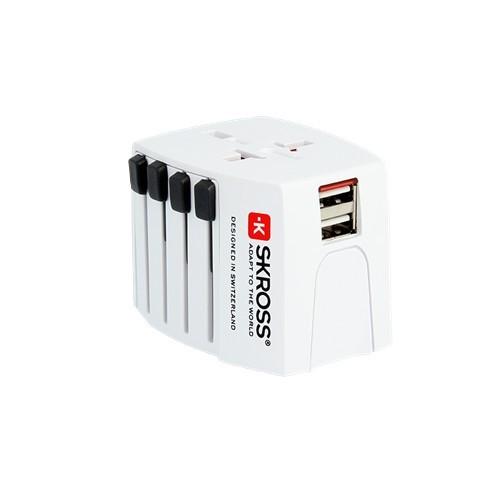 SKROSS MUVUSB2.4A 海外用変換プラグ マルチアダプタ USB2.4A 