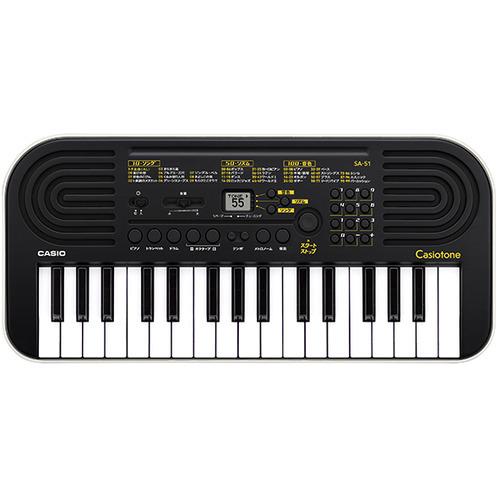 カシオ計算機 SA-51 ミニ鍵盤キーボード Casiotone 32ミニ鍵盤 ブラック｜yamada-denki