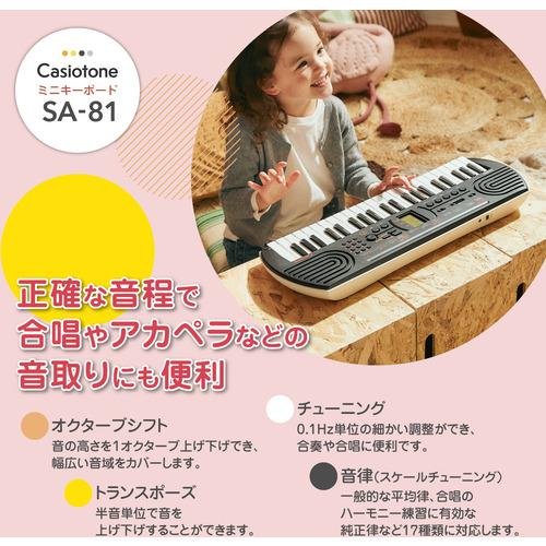 カシオ計算機 SA-81 ミニ鍵盤キーボード Casiotone ブラック SA81