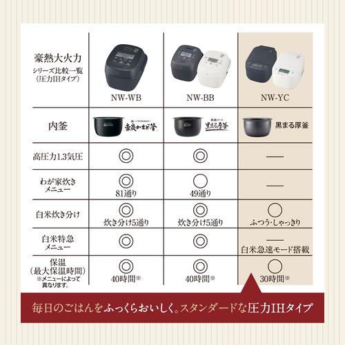 象印マホービン NW-YC10-BZ 圧力IH炊飯ジャー 極め炊き 炊き分け圧力