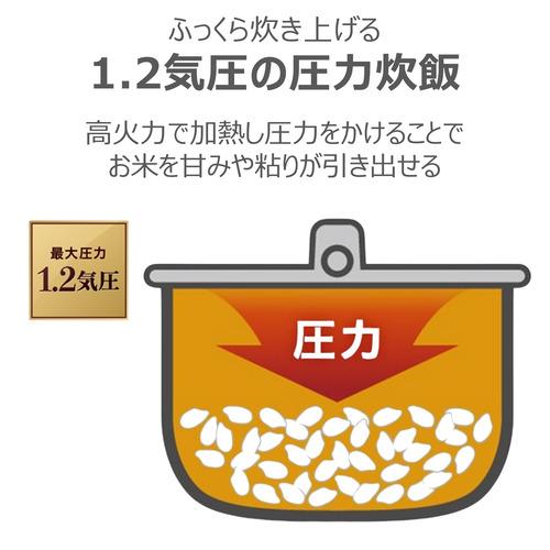 東芝 RC10FPYMX(H) 圧力IH炊飯器 炎匠炊き 備長炭ダイヤモンド銅釜 5.5