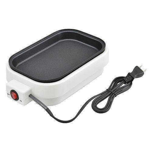 オーム電機 COK-YH500B-W ミニホットプレート フッ素樹脂プレート 小型