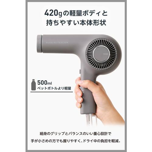 TESCOM NIB400A-H ヘアドライヤー グレー　購入後一回のみ使用 新型モーターの搭載で風速アップ＆小型・軽量化※1を実現！ Nobby by