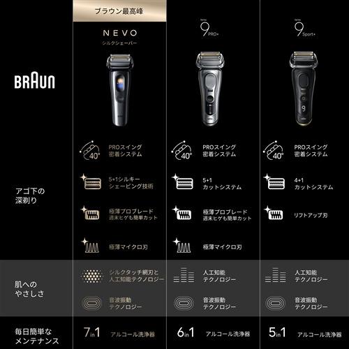 ブラウン NEVO11010C 電気シェーバー 防水設計 5+1 スマート