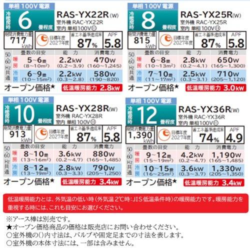 標準工事費込】【推奨品】日立 RAS-YX22R ルームエアコン 白く 標準工事費込】【推奨品】日立 RAS-YX22R ルームエアコン 白く