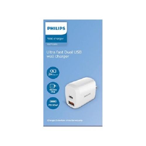 PHILIPS DLP4326C USB-AC充電器 2ポート PD3.0／QC3.0対応 ホワイト｜yamada-denki｜02