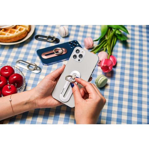ロジック IS2-PW スマホ タブレット落下防止リング&ポータブルスタンド AAUXX iRing スライド ホワイト IS2PW |  | 02