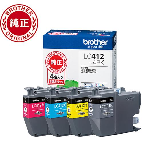 ブラザー LC412-4PK 純正 インクカートリッジ 4色パック | 