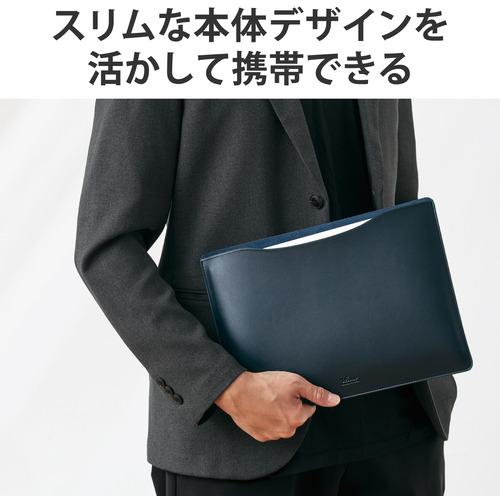 エレコム BM-IBSVM2213NV MacBook Pro ／ Air 13インチ 13.6インチ用 パソコンケース スリーブタイプ ソフトレザー ネイビー｜yamada-denki｜03