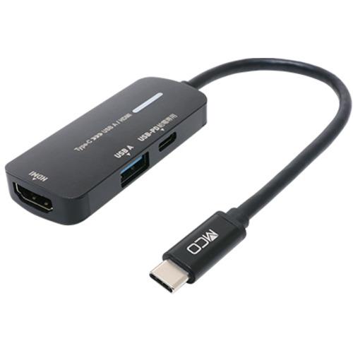 ミヨシ USA-PHA1 USB Type-C - A／HDMI変換アダプタ PD充電対応