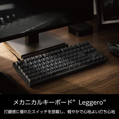 ELECOM キーボード Leggero 静音赤軸 TK-MC30UKPBK エレコム TK-MC30UKPBK 有線メカニカルテンキーレスキーボード 静音赤