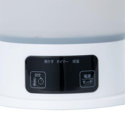 ナカバヤシ MBE-TK04／WH コンパクトに折りたためる電気ケトル 0.6L