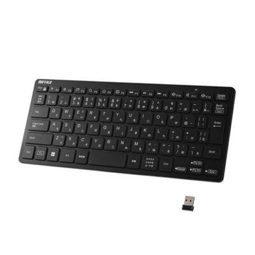 BUFFALO BSKBW350BK ワイヤレスキーボード テンキーレス 日本語配列